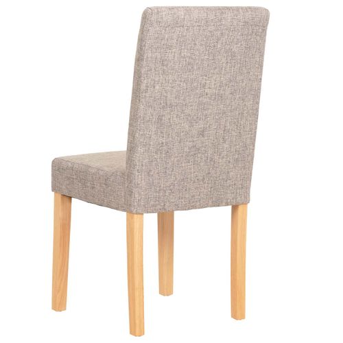 Lot De 2 Chaises De Séjour Littau ~ Tissu Gris, Pieds Clairs