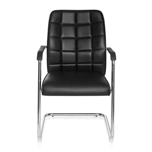 Chaises Cantilever Flexo V Simili Noir Accoudoirs Compris