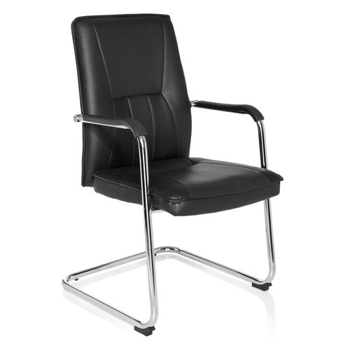 Chaises Cantilever Tila V Simili Noir Accoudoirs Compris