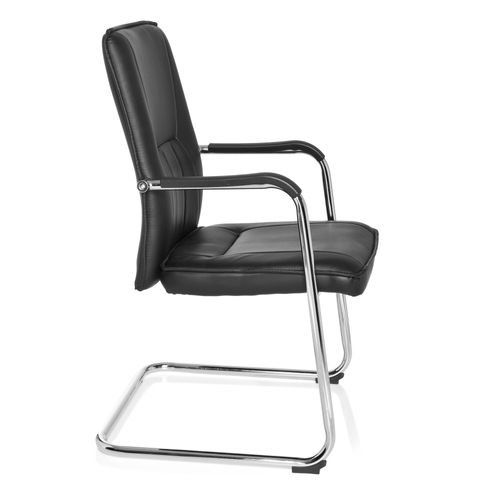 Chaises Cantilever Tila V Simili Noir Accoudoirs Compris