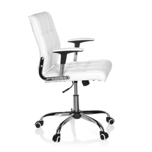 Chaise De Bureau Ernesto Simili Blanc Accoudoirs Compris