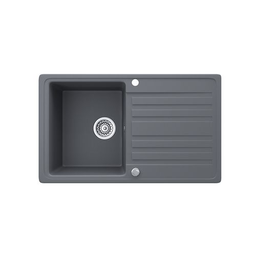 Évier  12322 Gris 76.5x46cm Avec Emplacement De Séchage