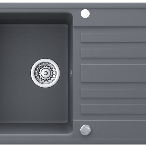 Évier  12322 Gris 76.5x46cm Avec Emplacement De Séchage