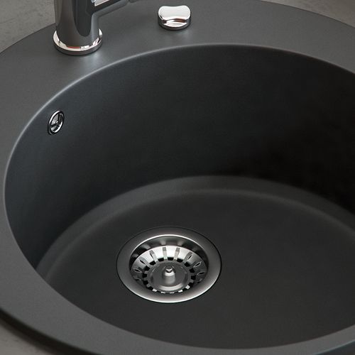 Évier  12539 Noir 50.5x50.5cm Rond