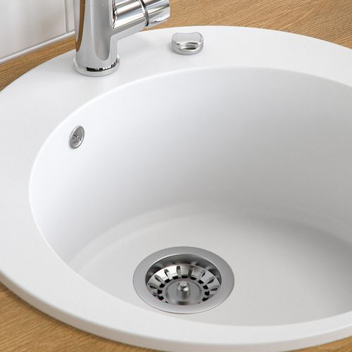 Évier 12540 Blanc 50.5x50.5cm Rond