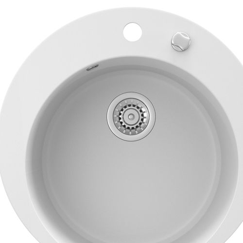 Évier 12540 Blanc 50.5x50.5cm Rond