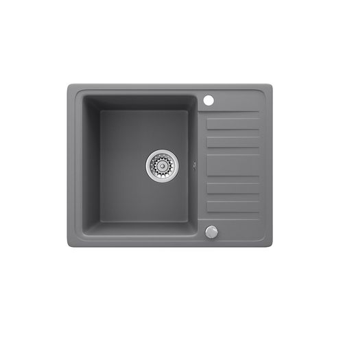 Évier 12553 Gris 57.5x46cm Avec Emplacement De Séchage
