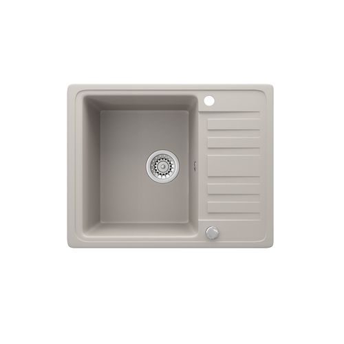 Évier 12554 Beige 57.5x46cm Avec Emplacement De Séchage