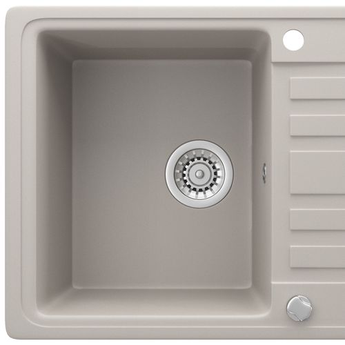 Évier 12554 Beige 57.5x46cm Avec Emplacement De Séchage
