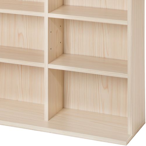 Étagère Dvd Cd Aspect Bois Réglable 180x102x23,5cm Marron Hêtre