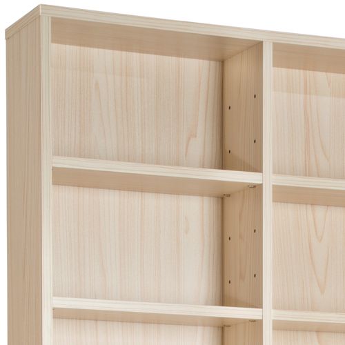 Étagère Dvd Cd Aspect Bois Réglable 180x102x23,5cm Marron Hêtre