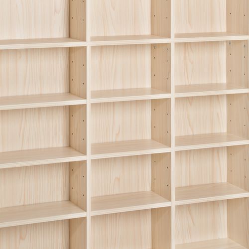 Étagère Dvd Cd Aspect Bois Réglable 180x102x23,5cm Marron Hêtre