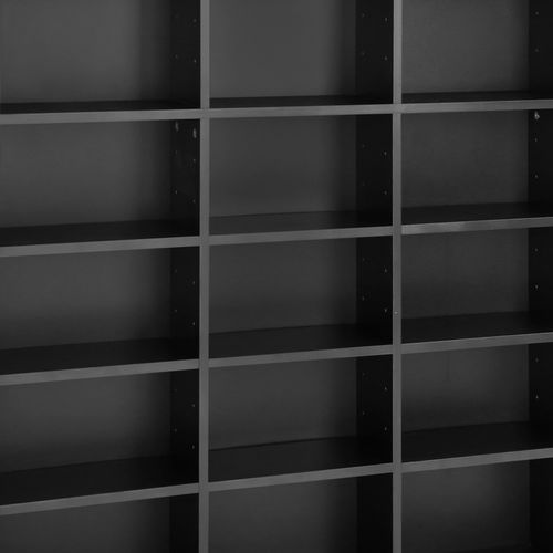 Étagère Dvd Cd Aspect Bois Avec Etagères Réglable 180x102x23,5cm Noir