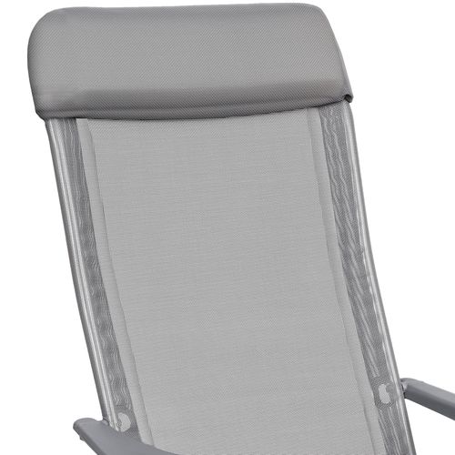 Lot De 4 Chaises De Jardin Pliantes En Aluminium Gris