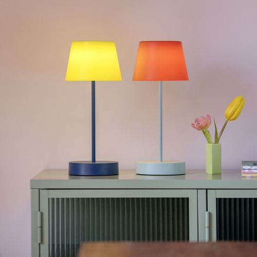 Lampe De Table Oscar Jaune / Bleu Nuit