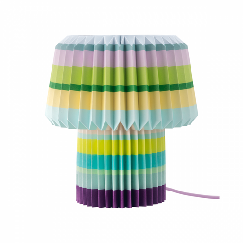 Lampe De Table En Papier Stripes H31cm Multicolore