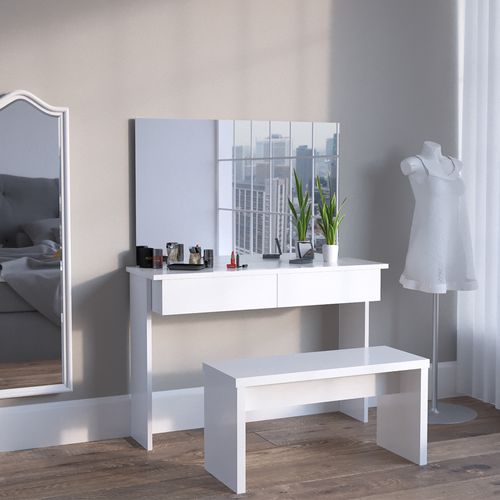 Coiffeuse Azur 20975 Blanc 120cm Sans Miroir