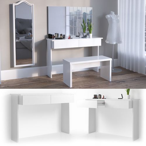 Coiffeuse Azur 20975 Blanc 120cm Sans Miroir
