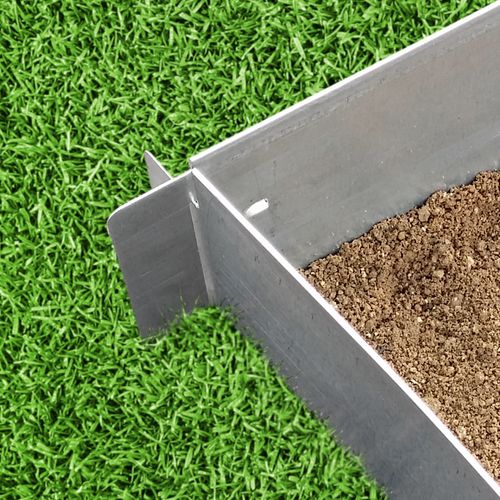 Bordure De Pelouse  24207 Argent 100x18cm 20 Mètres