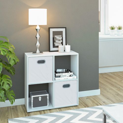 Meuble De Rangement Cube Tetra 23112 Blanc 72.6x72cm