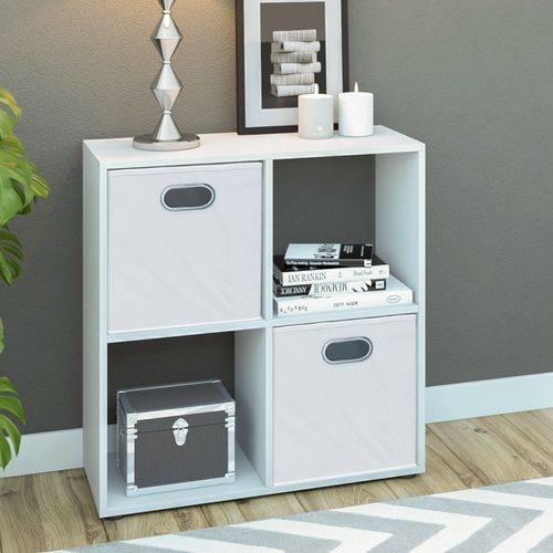 Meuble De Rangement Cube Tetra 23112 Blanc 72.6x72cm