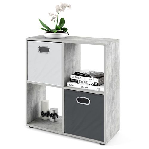 Meuble De Rangement Cube Tetra 23953 Béton 72.6x72cm