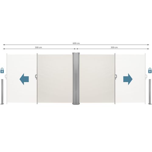 Paravent Rétractable Double Beige