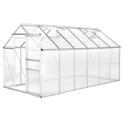 Serre De Jardin 5,85 M³ Sans Fondation Avec Fenêtre De Toit (lucarne) Blanc Transparent