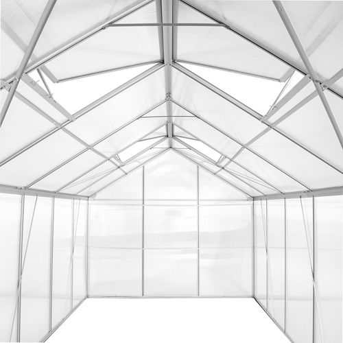 Serre De Jardin 5,85 M³ Sans Fondation Avec Fenêtre De Toit (lucarne) Blanc Transparent