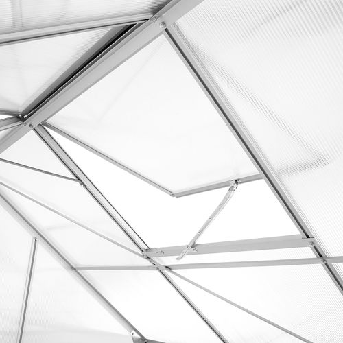 Serre De Jardin 5,85 M³ Sans Fondation Avec Fenêtre De Toit (lucarne) Blanc Transparent