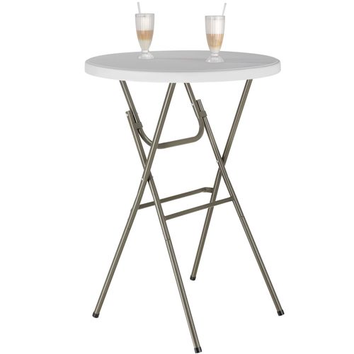 Mange Debout Rond En Acier Pliable 80 X 110 Cm Blanc