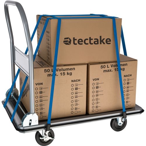 Chariot à Plateforme Poignée Pliable Avec Compartiment De Rangement Noir