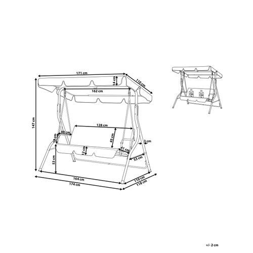 Balançoire Polyester Bleu Foncé Chaplin