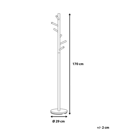Porte Manteau - Marron - Blanc - Aubum