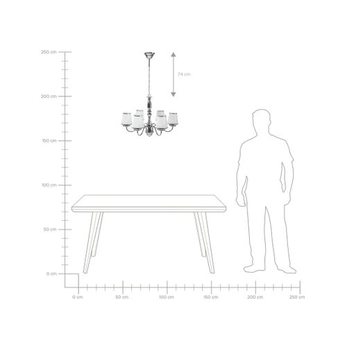 Lustre Bradano Métal Argenté