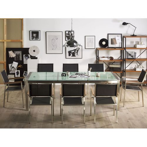 Set De Salle à Manger Verre Noir Grosseto