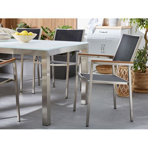 Set De Salle à Manger Verre Noir Grosseto