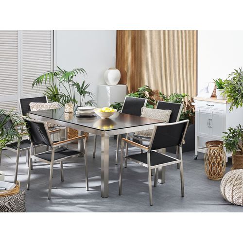 Set De Salle à Manger Verre Noir Grosseto