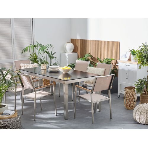 Set De Salle à Manger Verre Beige Grosseto