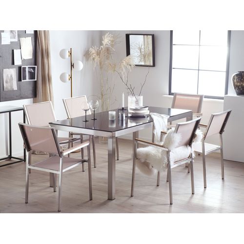 Set De Salle à Manger Verre Beige Grosseto