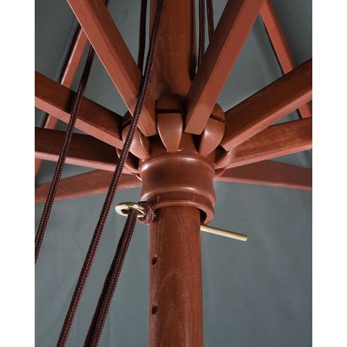 Parasol De Jardin En Bois Avec Toile Gris Foncé D 270 Cm Toscana