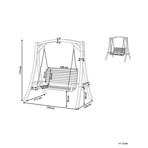 Balançoire Bois De Larix Bois Foncé Novara