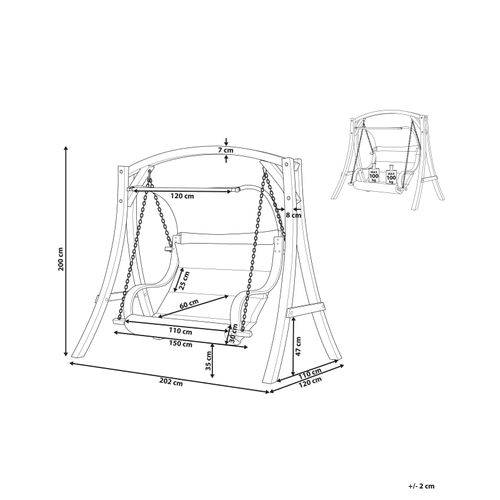 Balançoire Polyester Bois Foncé Aprilia