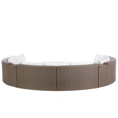 Set De Salon Polyrotin Marron Foncé Severo