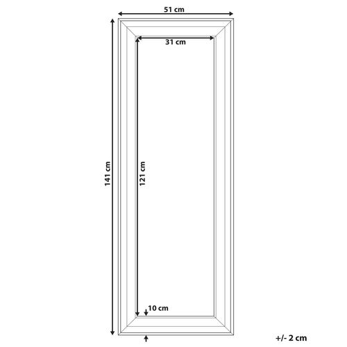 Miroir Lunel 51 Cm 141 Cm Noir