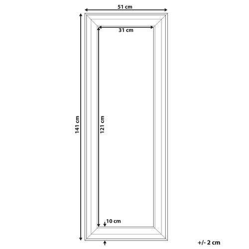 Miroir Lunel 51 Cm 141 Cm Noir