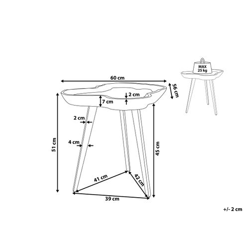 Table Basse De Salon Avec Un Plateau Difforme Elsa