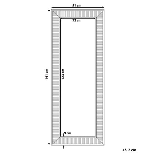 Miroir Cassis 51 Cm 141 Cm Doré