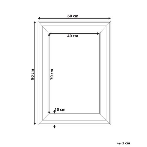 Miroir 90 Cm Noir Lunel
