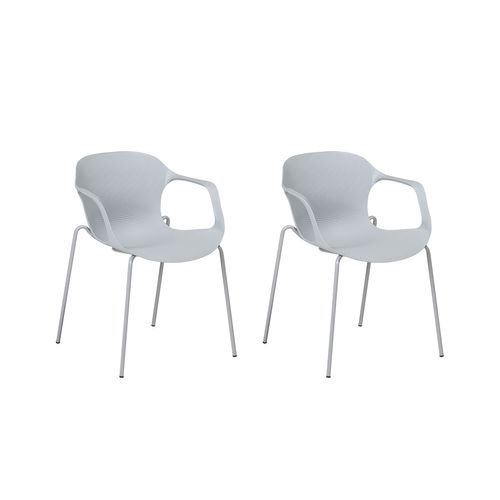 Chaise De Salle à Manger Set De 2 Gris Clair Elbert